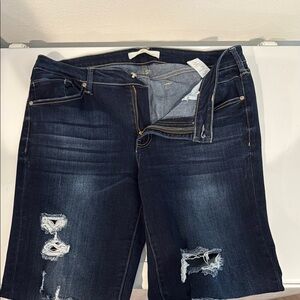 KanCan Blue Distressed Skinny Jeans